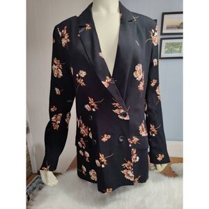 Capulet Double-Breasted Floral Lined Blazer
